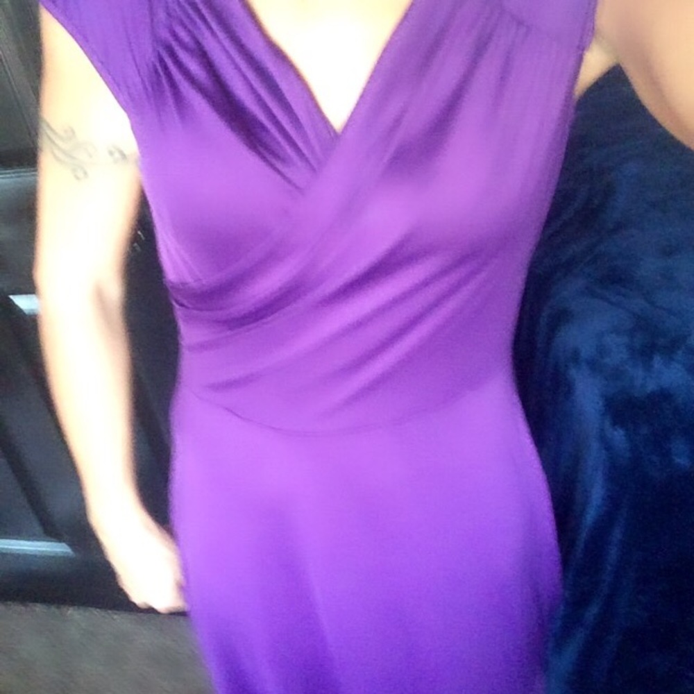 NWOT dark purple rouched dress
